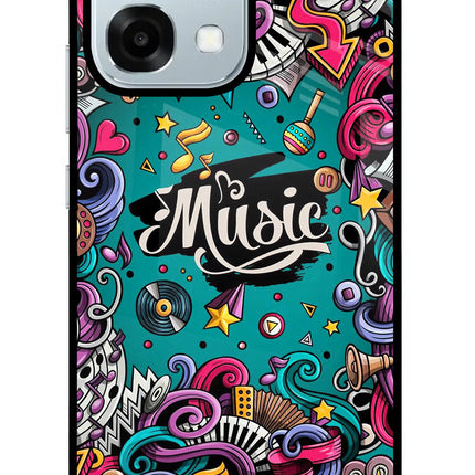 Music Graffiti Oppo F31 5G Glass Case