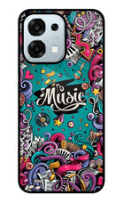 Music Graffiti Oppo F31 5G Glass Case