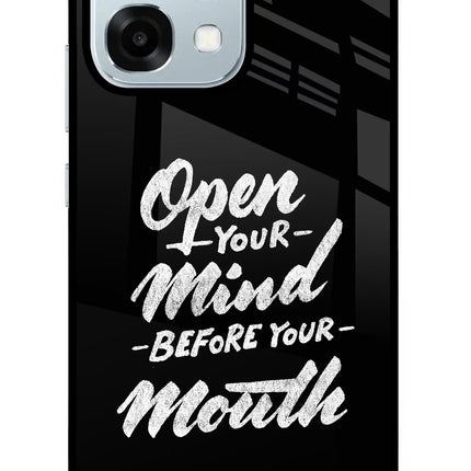 Open Your Mind Before Your Mouth Oppo F31 5G Glass Case