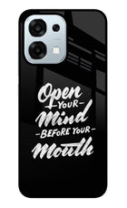 Open Your Mind Before Your Mouth Oppo F31 5G Glass Case