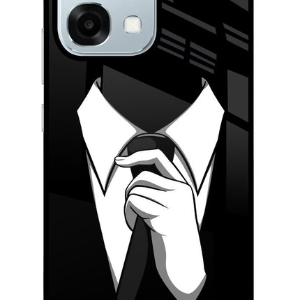 Black Tie Oppo F31 5G Glass Case