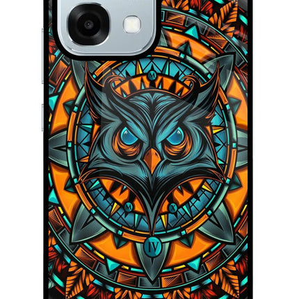 Angry Owl Art Oppo F31 5G Glass Case