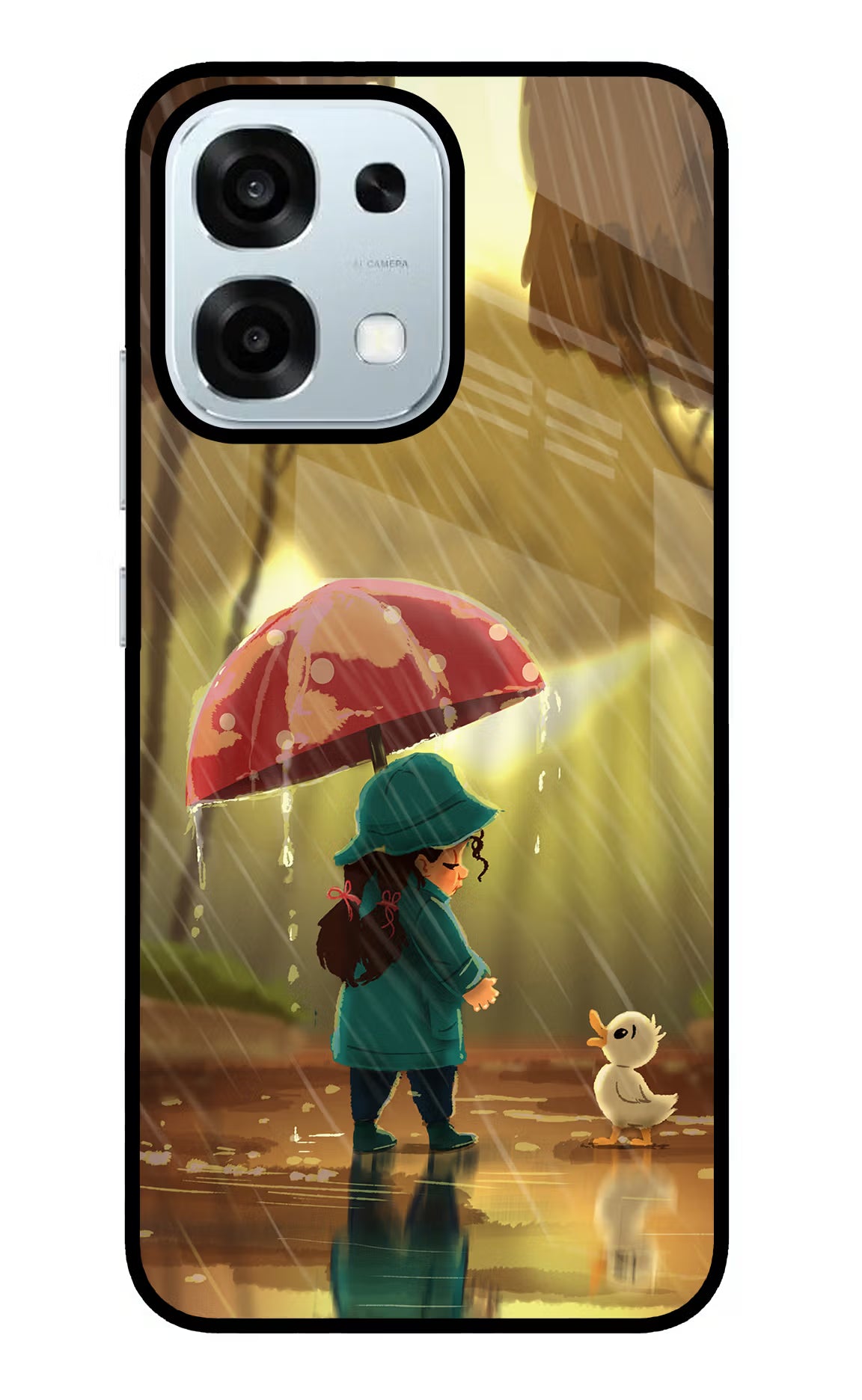 Rainy Day Oppo F31 5G Glass Case Back Cover by Casekaro