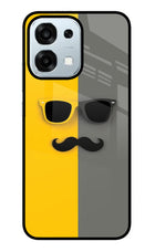 Sunglasses with Mustache Oppo F31 5G Glass Case