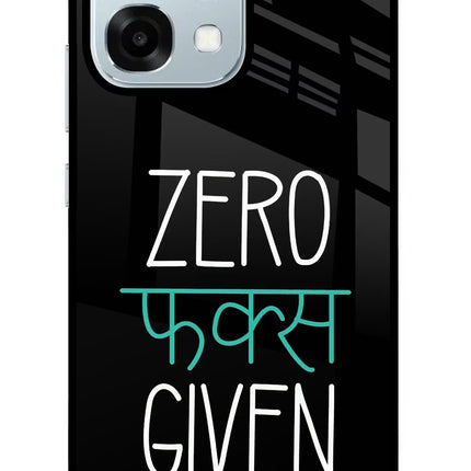 Zero Fucks Given Oppo F31 5G Glass Case