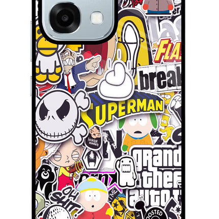 Sticker Bomb Oppo F31 5G Glass Case