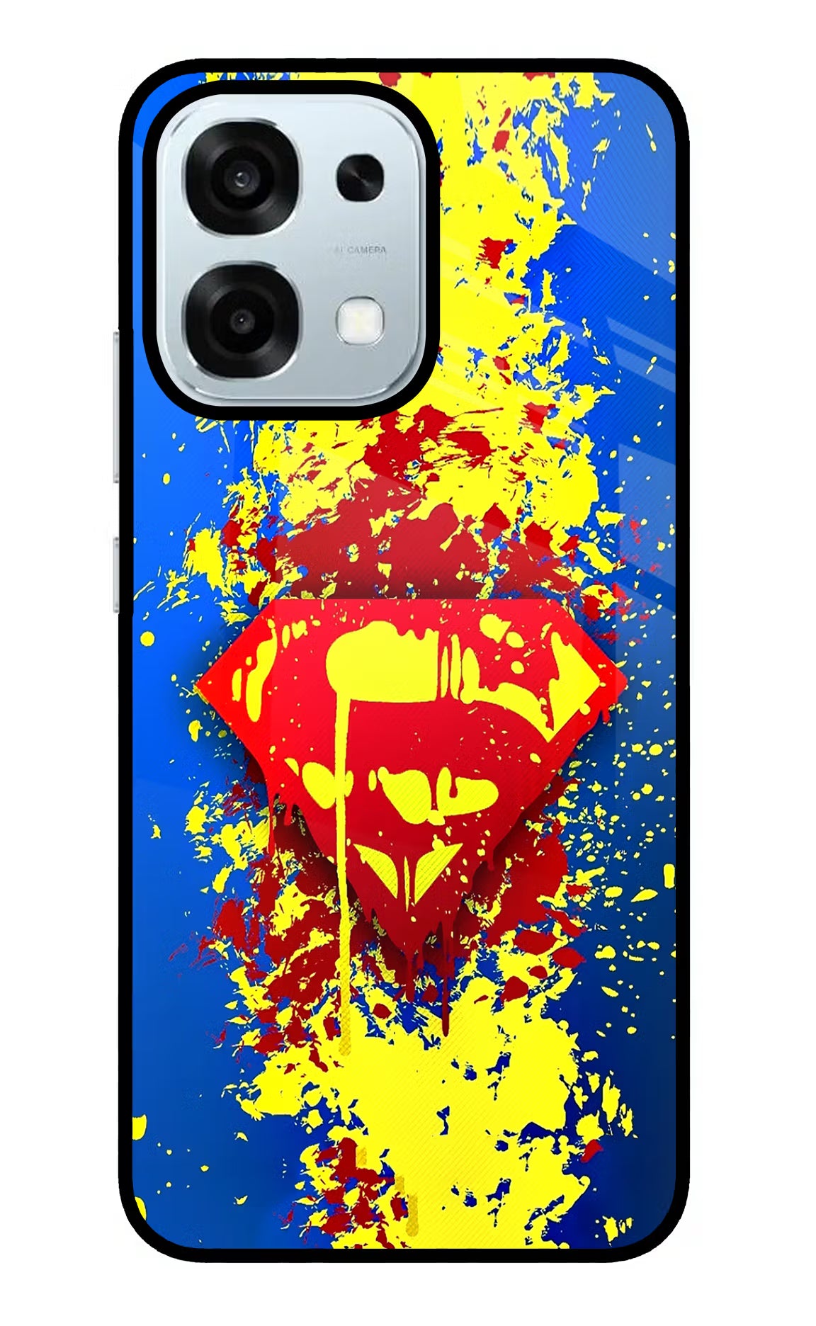 Superman logo Oppo F31 5G Glass Case Back Cover by Casekaro