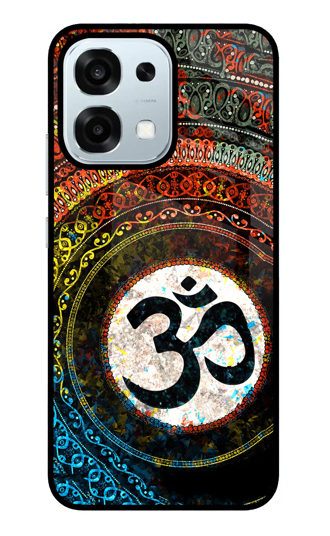 Om Cultural Oppo F31 5G Glass Case Back Cover by Casekaro