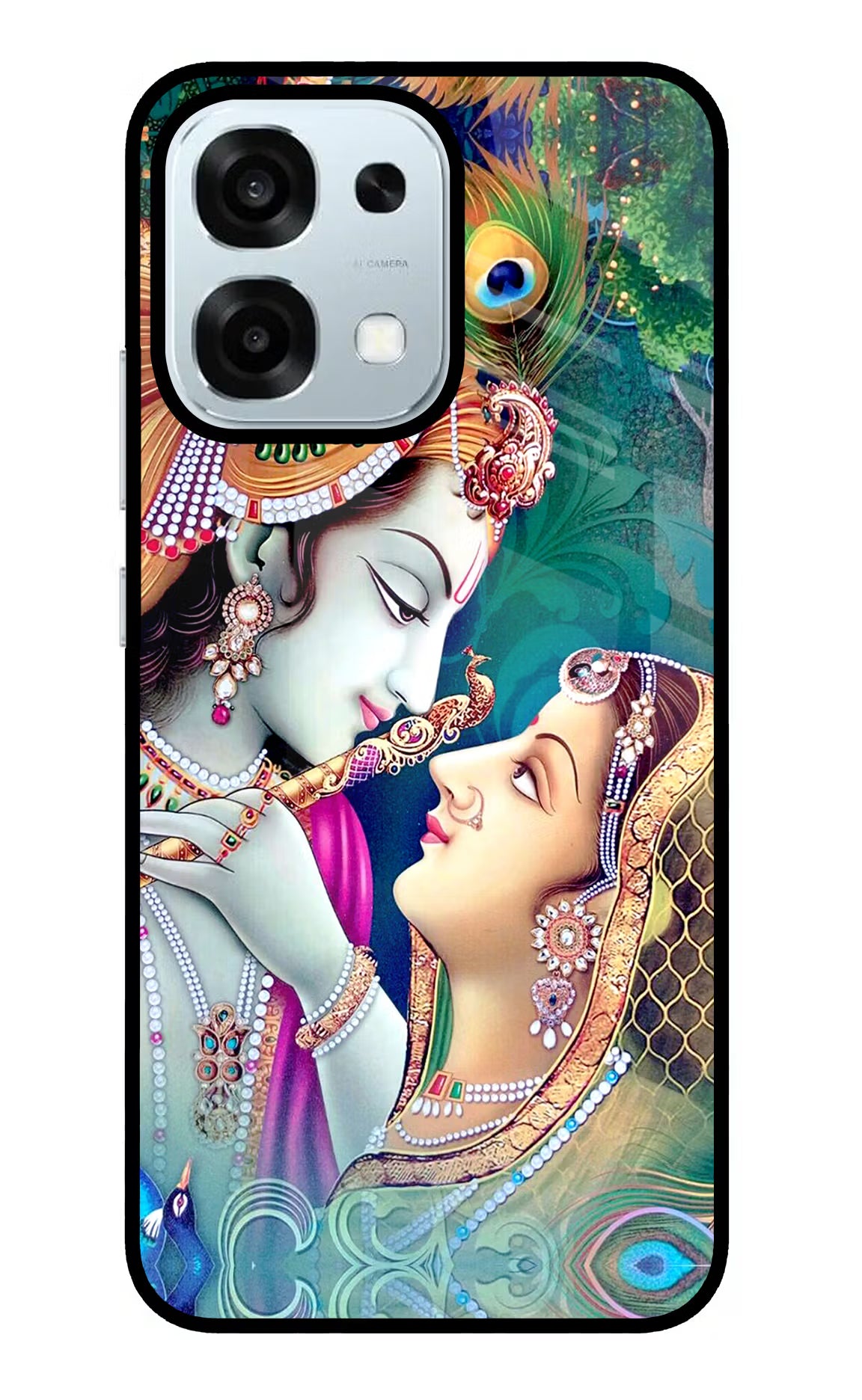 Lord Radha Krishna Oppo F31 5G Glass Case Back Cover by Casekaro