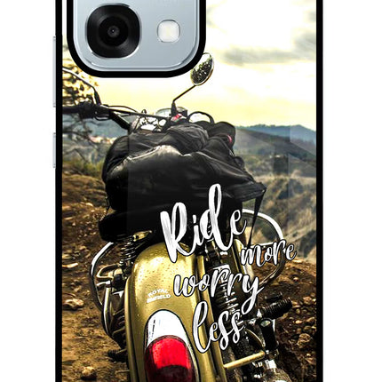Ride More Worry Less Oppo F31 5G Glass Case