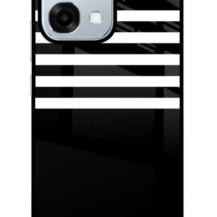 Black and White Print Oppo F31 5G Glass Case