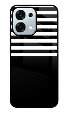 Black and White Print Oppo F31 5G Glass Case