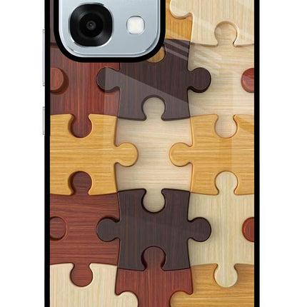 Wooden Puzzle Oppo F31 5G Glass Case