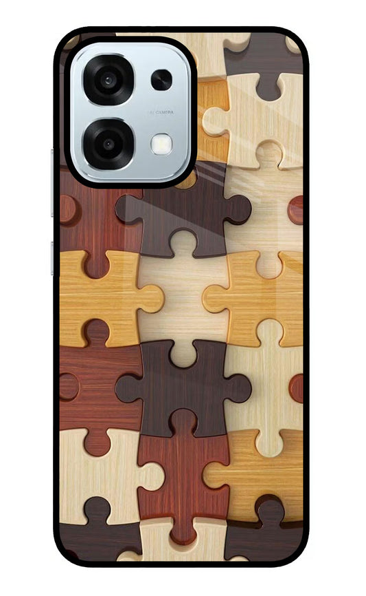 Wooden Puzzle Oppo F31 5G Glass Case