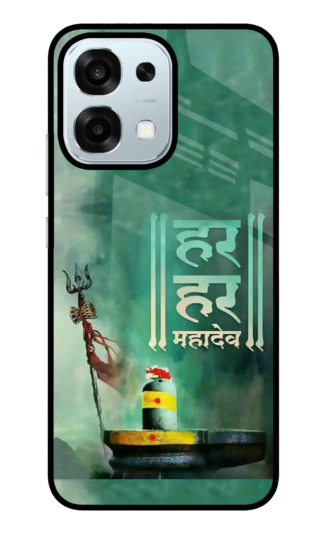 Har Har Mahadev Shivling Oppo F31 5G Glass Case Back Cover by Casekaro