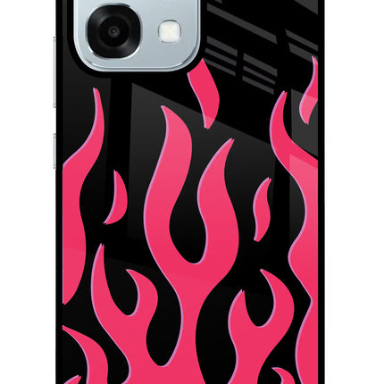 Fire Flames Oppo F31 5G Glass Case