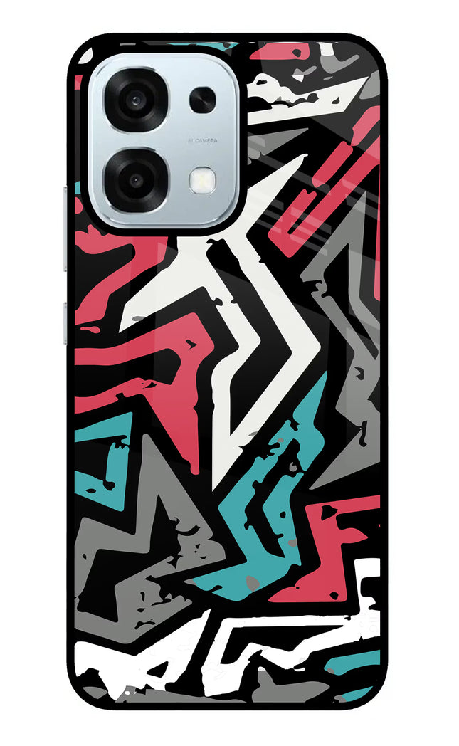 Geometric Graffiti Oppo F31 5G Glass Case