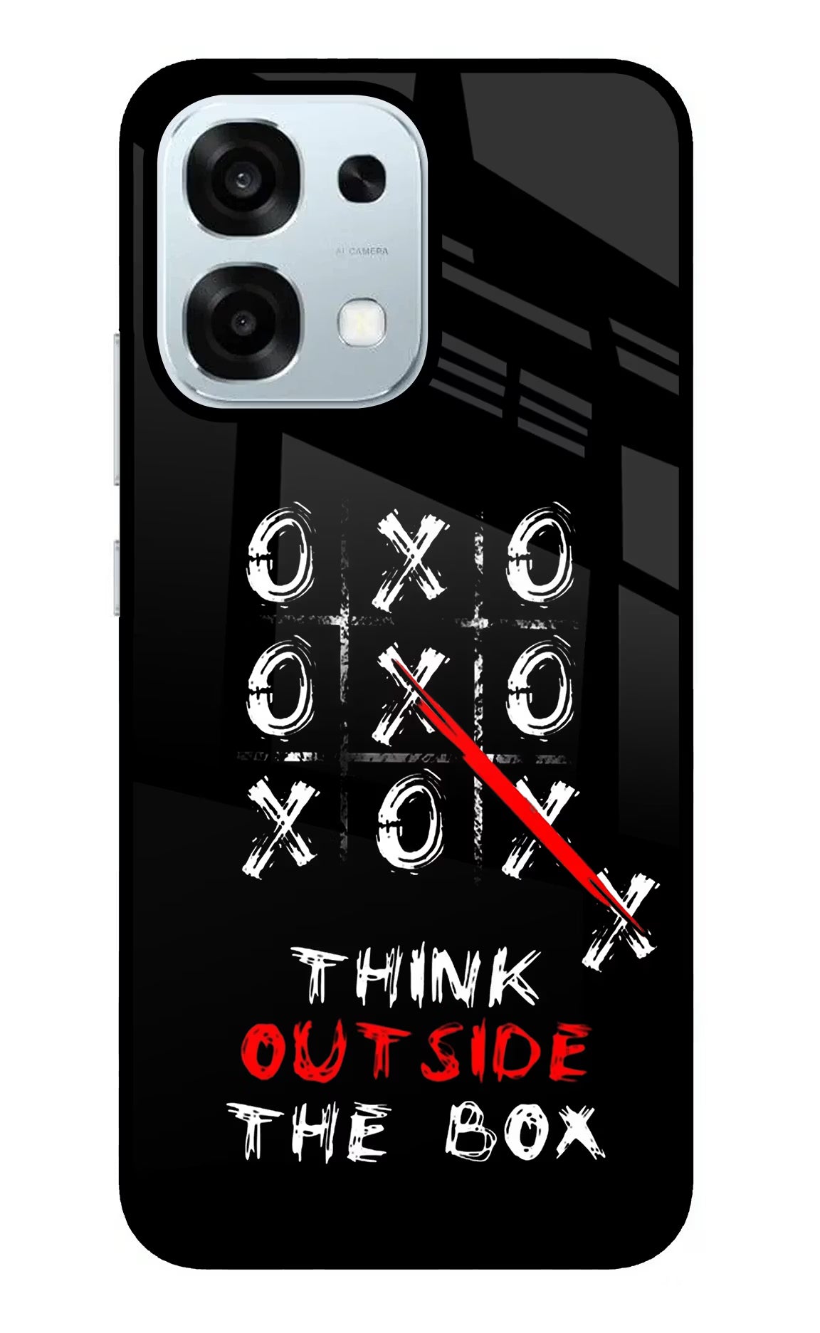 Think out of the BOX Oppo F31 5G Glass Case Back Cover by Casekaro