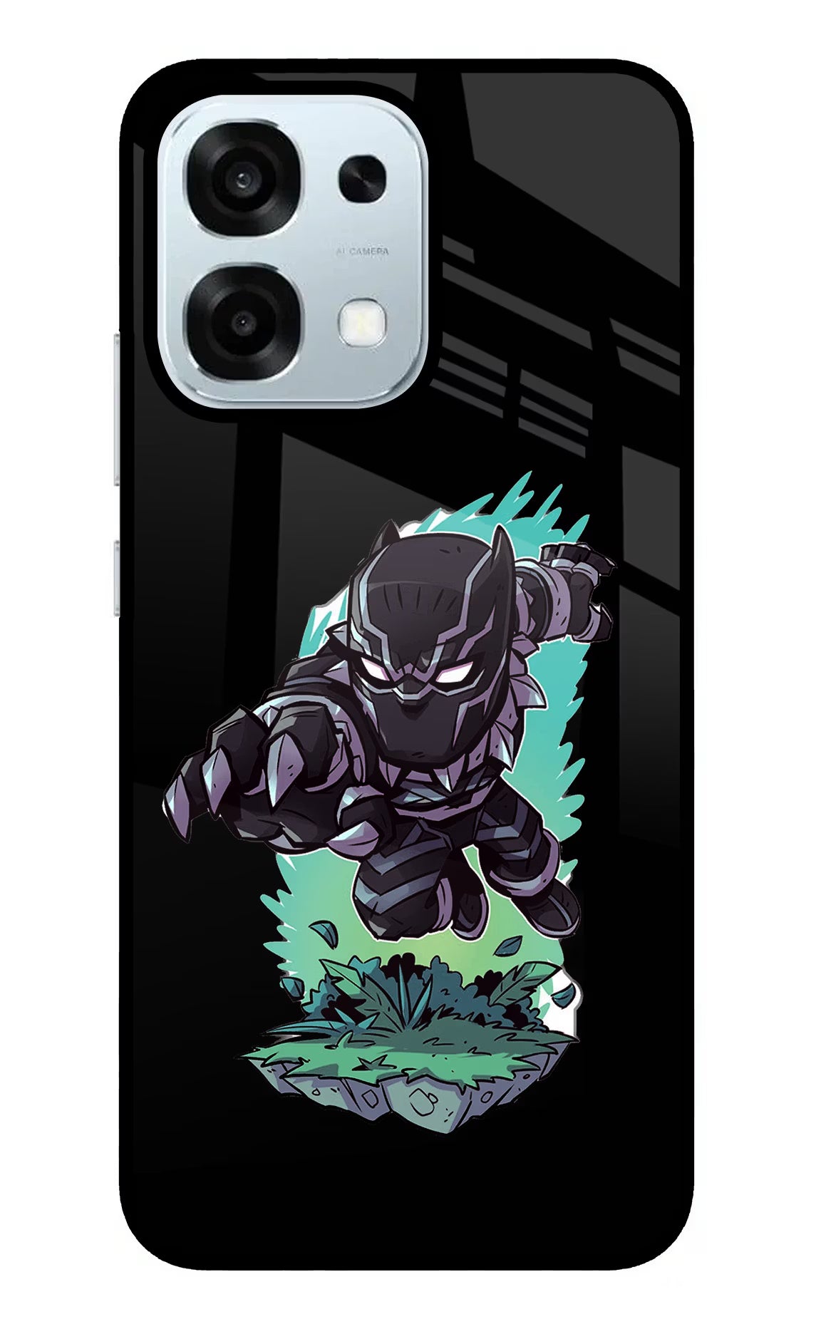 Black Panther Oppo F31 5G Glass Case Back Cover by Casekaro