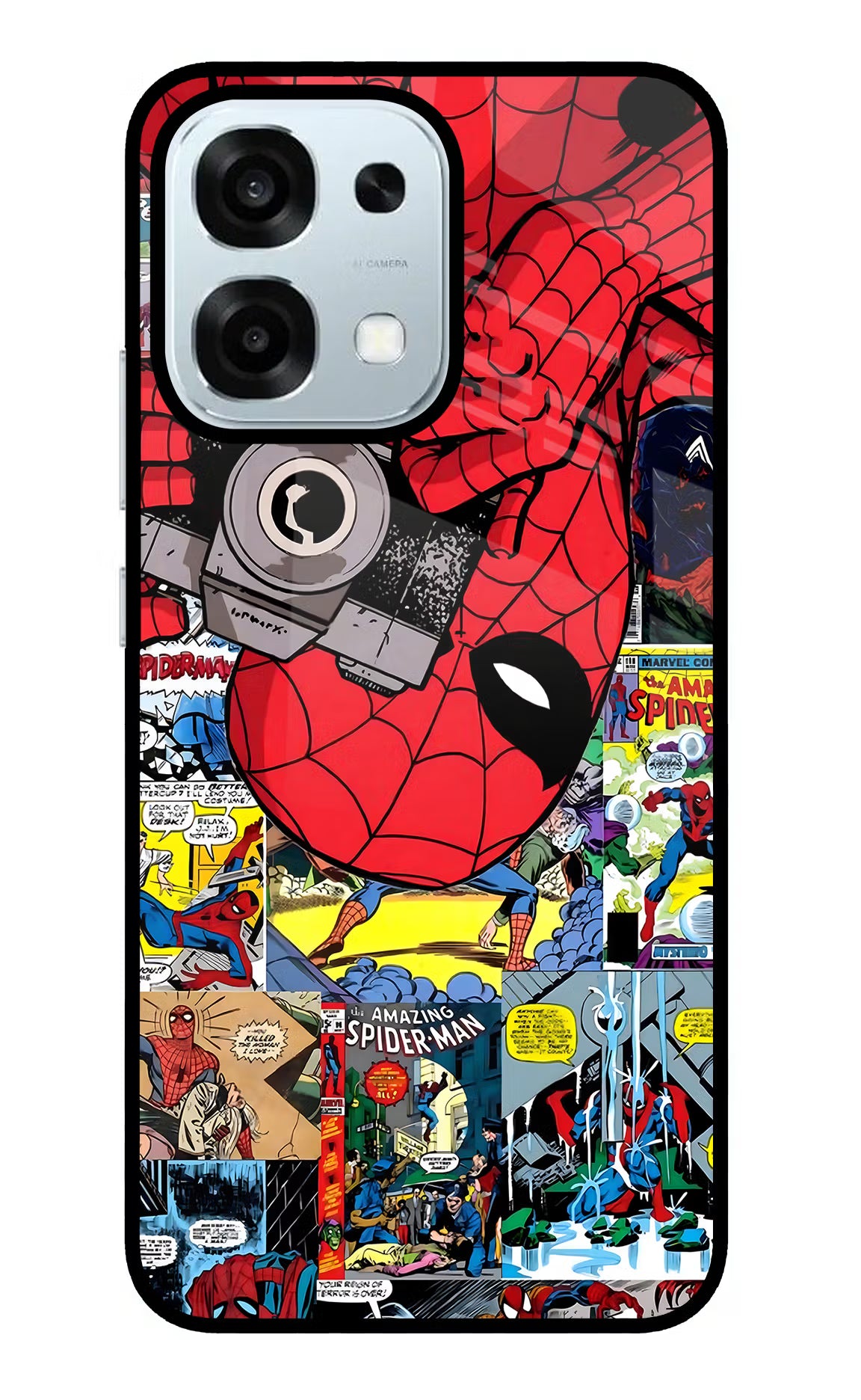 Spider Man Oppo F31 5G Glass Case Back Cover by Casekaro
