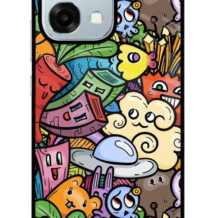 Veggie Doodle Oppo F31 5G Glass Case
