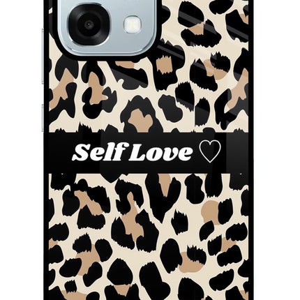 Leopard Print Self Love Oppo F31 5G Glass Case