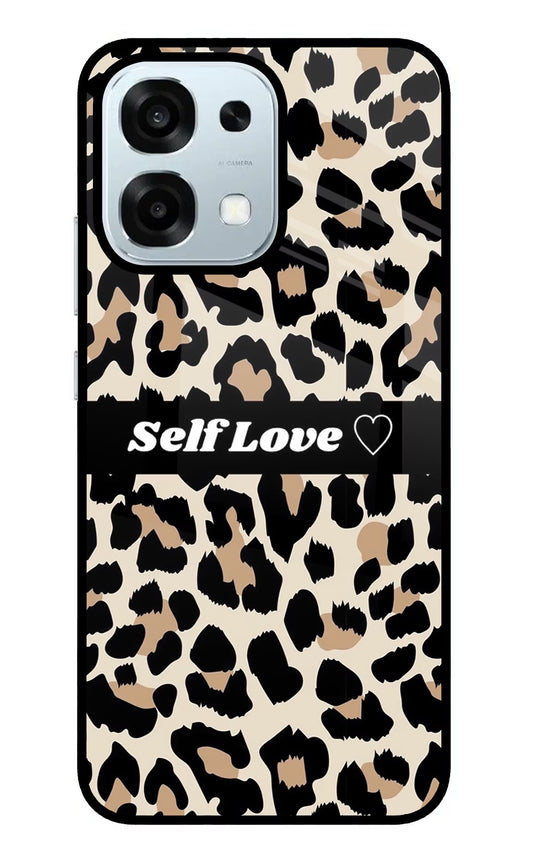 Leopard Print Self Love Oppo F31 5G Glass Case