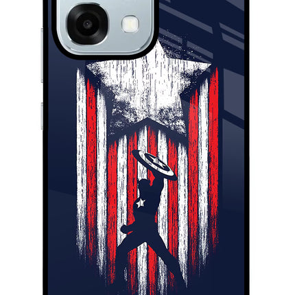 Captain America Marvel Art Oppo F31 5G Glass Case