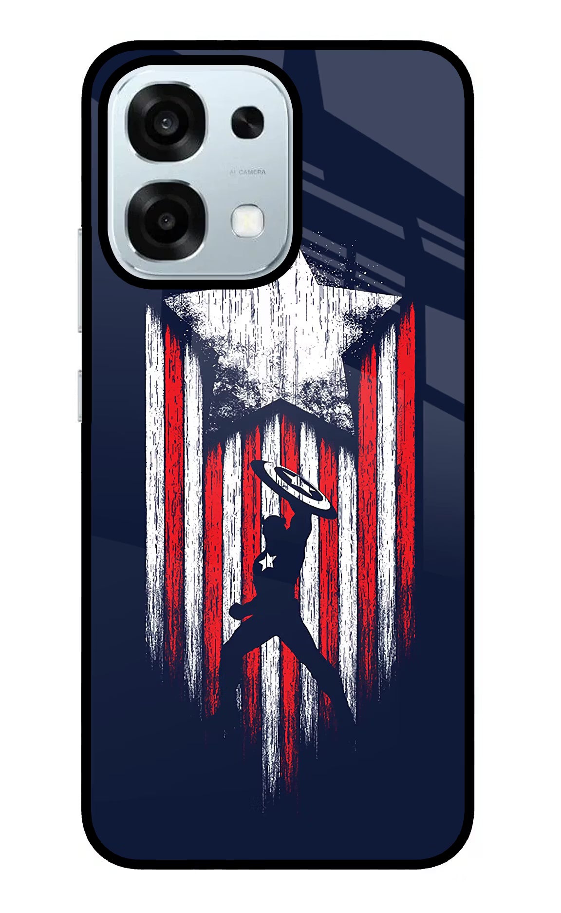 Captain America Marvel Art Oppo F31 5G Glass Case Back Cover by Casekaro