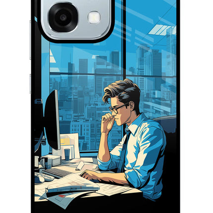 Focused Hustler (AI Generated) Oppo F31 5G Glass Case