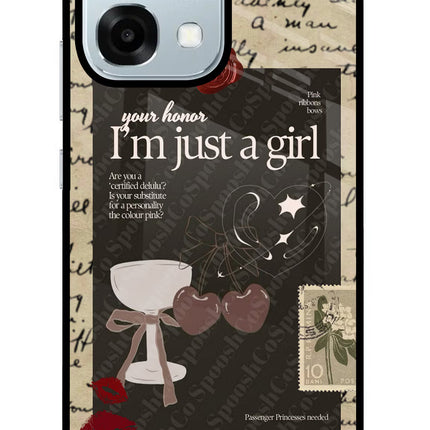 I am just a girl Oppo F31 5G Glass Case