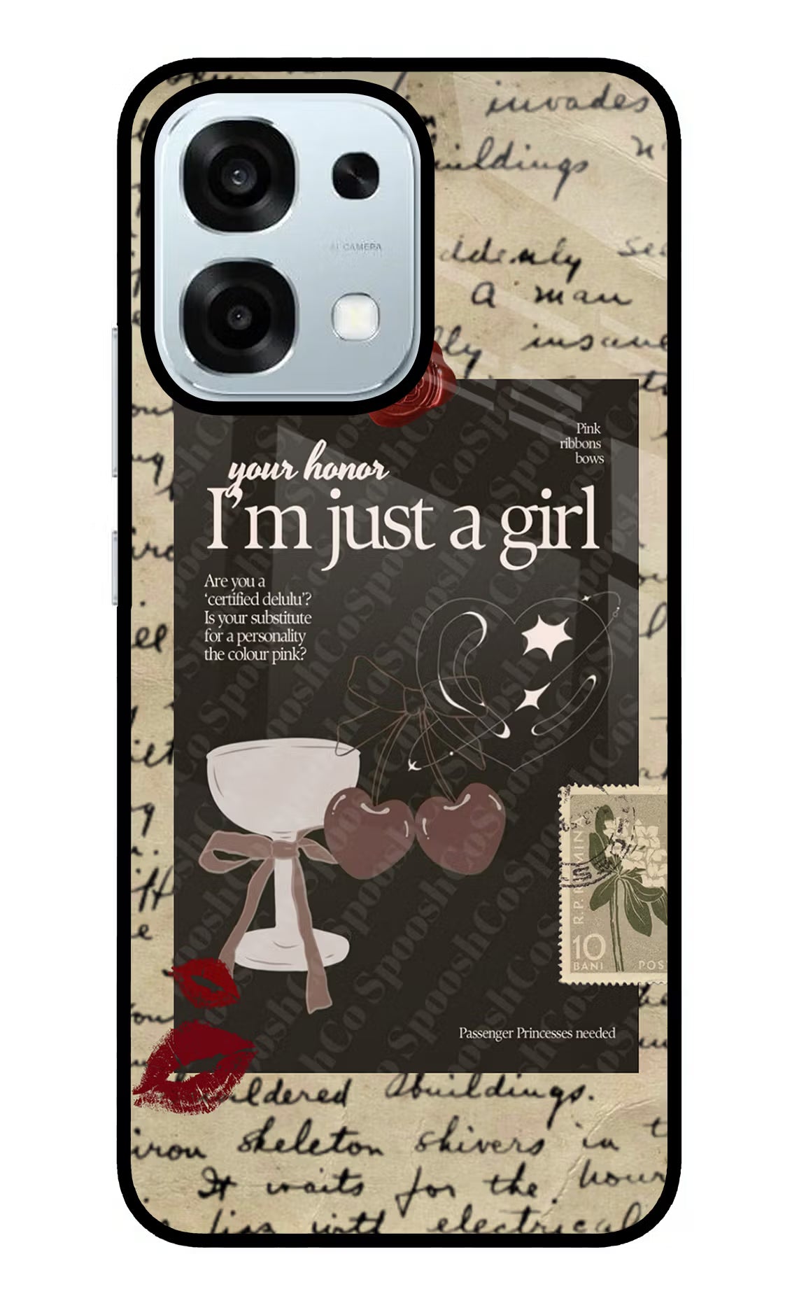 I am just a girl Oppo F31 5G Glass Case Back Cover by Casekaro