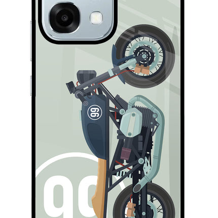 Classic Cafe Racer 99 Oppo F31 5G Glass Case Back Cover by Casekaro