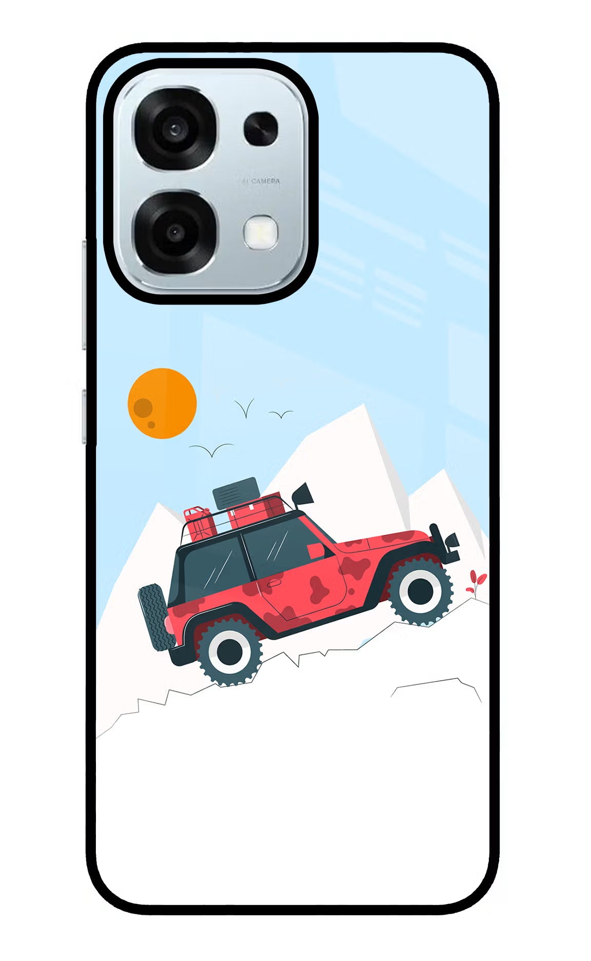 Mountain Trail Beast Oppo F31 5G Glass Case Back Cover by Casekaro