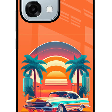 Palm Drive 80s Oppo F31 5G Glass Case