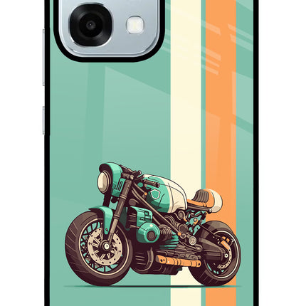 Striped Moto Drift Oppo F31 5G Glass Case Back Cover by Casekaro