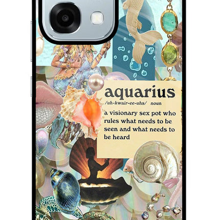 Aquarius Zodiac Oppo F31 5G Glass Case Back Cover by Casekaro