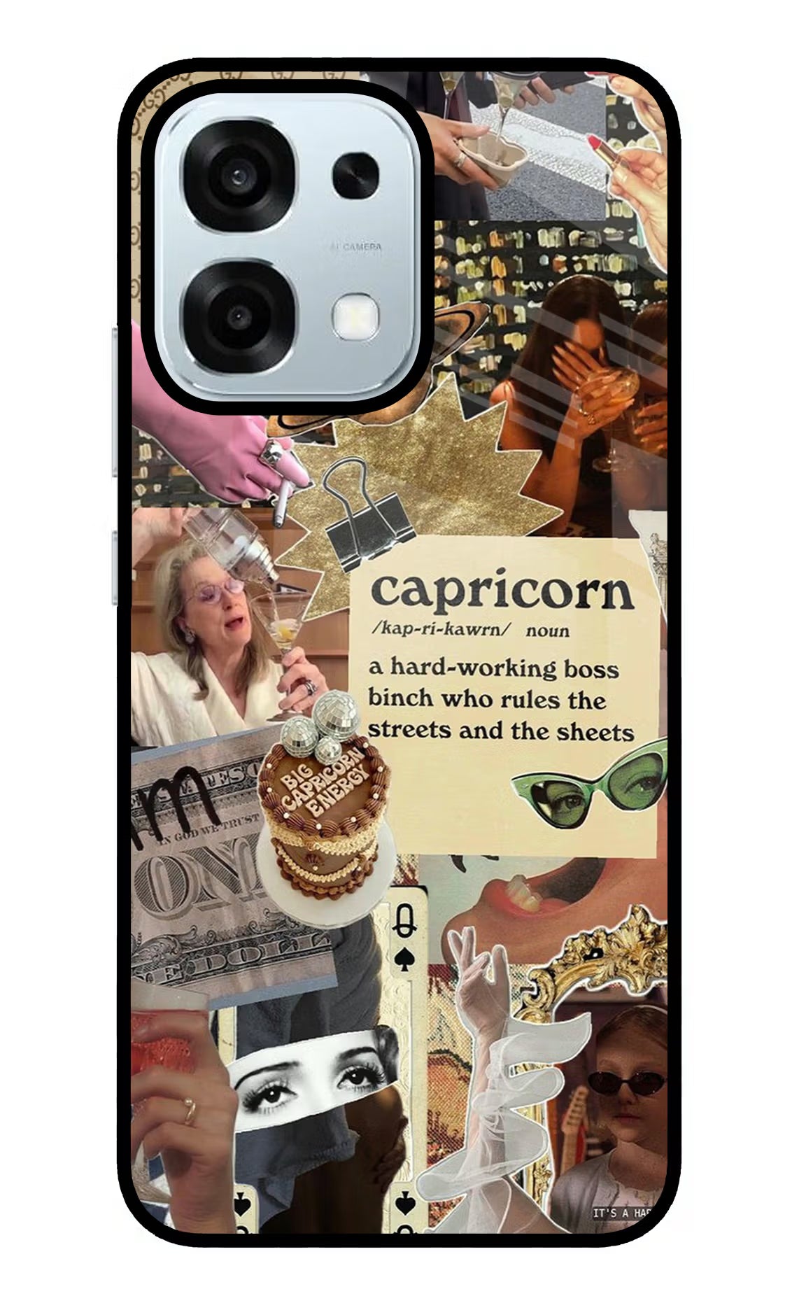Capricorn Zodiac Oppo F31 5G Glass Case Back Cover by Casekaro