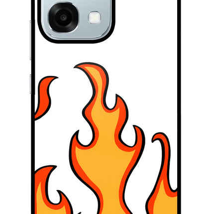 Fired Up – White Oppo F31 5G Glass Case