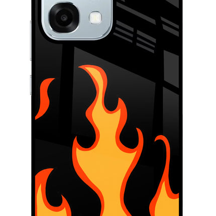 Fired Up – Black Oppo F31 5G Glass Case