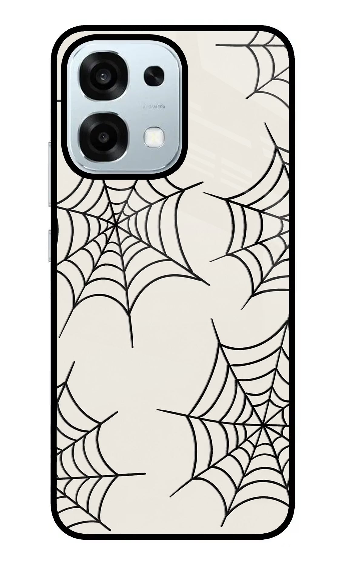 Spider Web Oppo F31 5G Glass Case Back Cover by Casekaro
