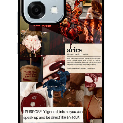 Zodiac Aries Oppo F31 5G Glass Case