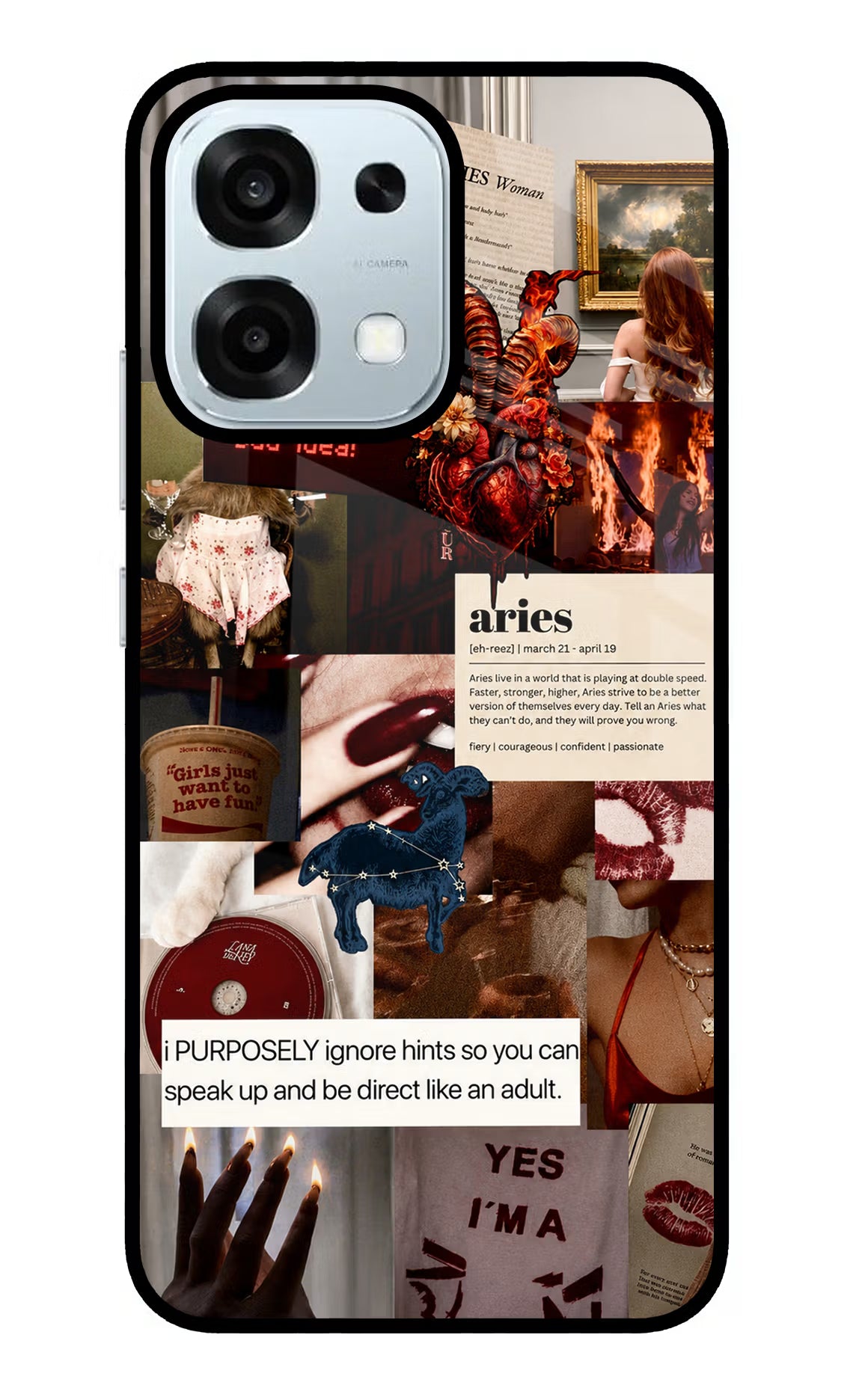 Zodiac Aries Oppo F31 5G Glass Case