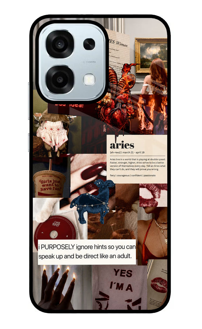 Zodiac Aries Oppo F31 5G Glass Case