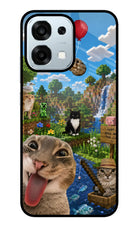 Minecraft Cat Chaos Oppo F31 5G Glass Case