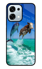 Dolphin vs Cow Oppo F31 5G Glass Case
