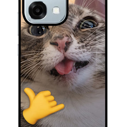 Silly Cat Call Oppo F31 5G Glass Case