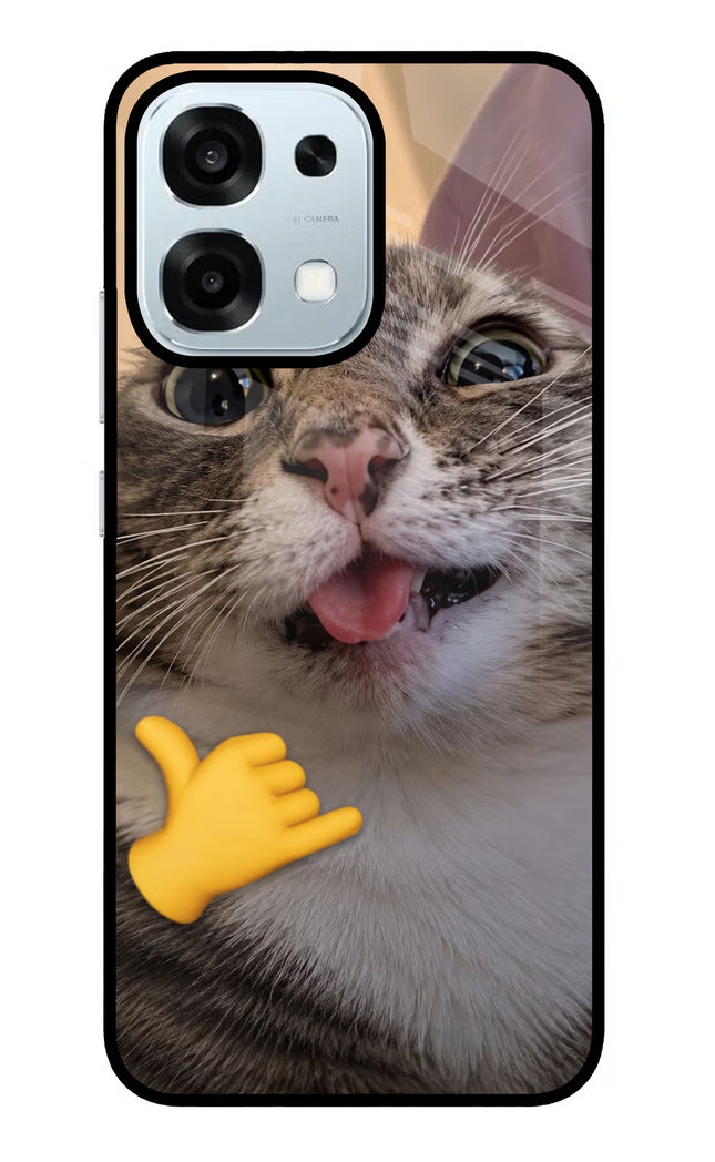 Silly Cat Call Oppo F31 5G Glass Case