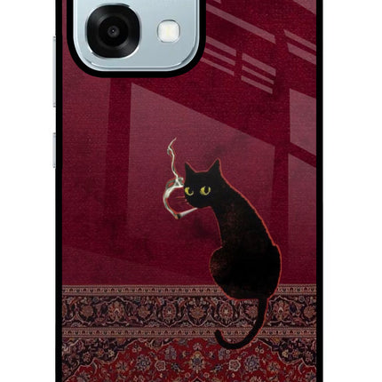 Midnight Cat Oppo F31 5G Glass Case