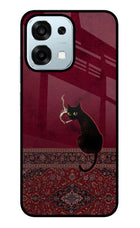 Midnight Cat Oppo F31 5G Glass Case
